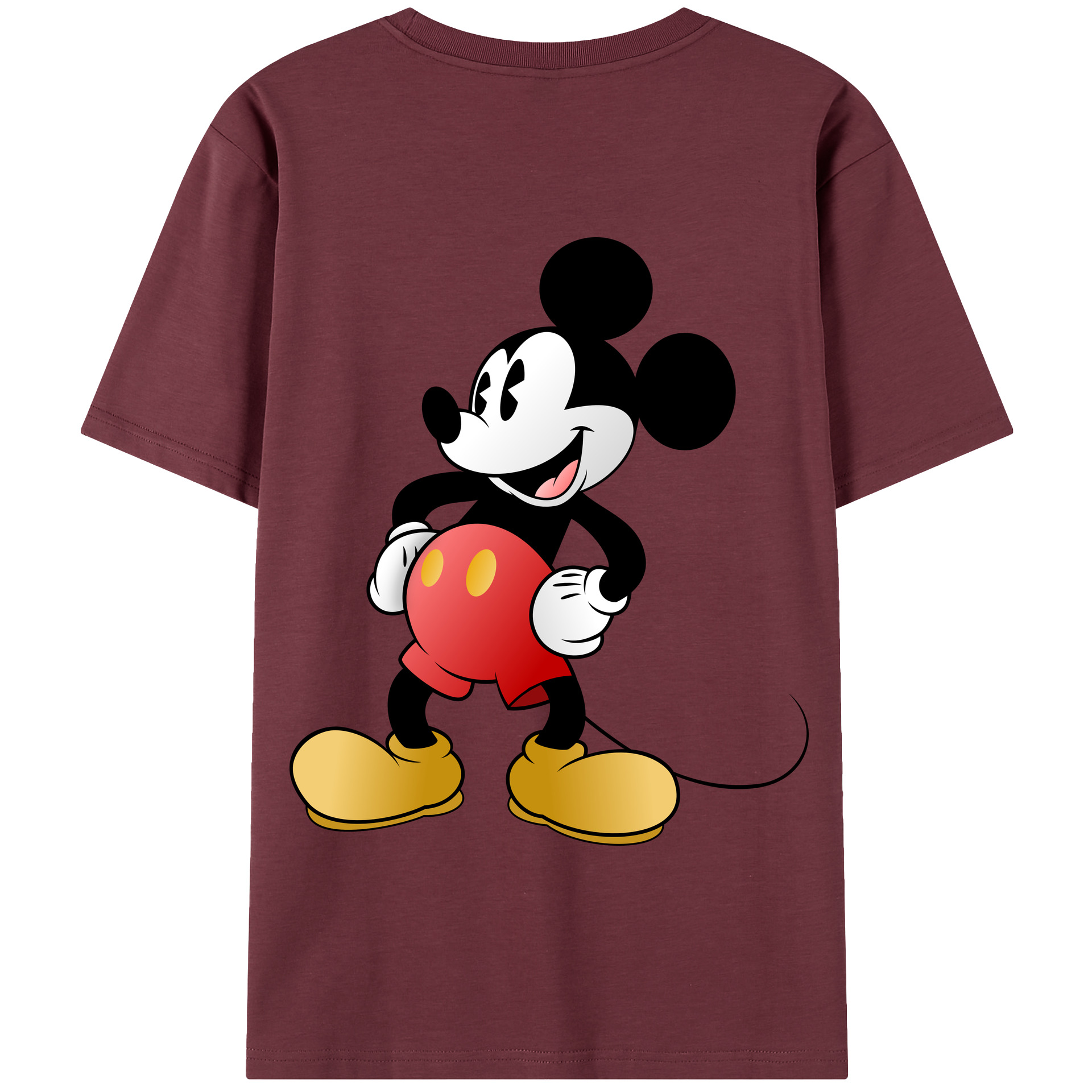 （画像用） ミッキーマウス Mickey Mouse 綿100％半袖Tシャツ（背面プリント）